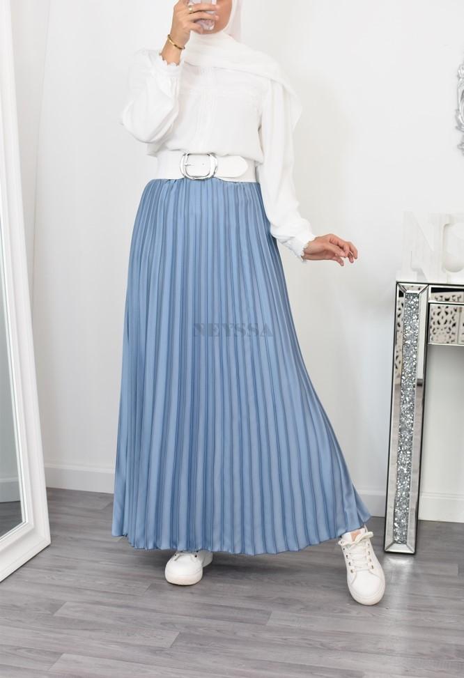 jupe longue plissée femme misulmane