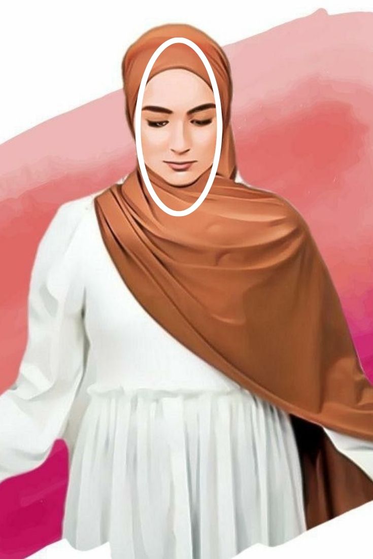Comment porter le Hijab  selon la forme  du visage